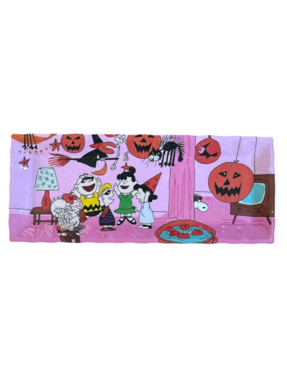 PEANUTS➕Great Pumpkin Halloween Bash Pink Serving Tray NWT